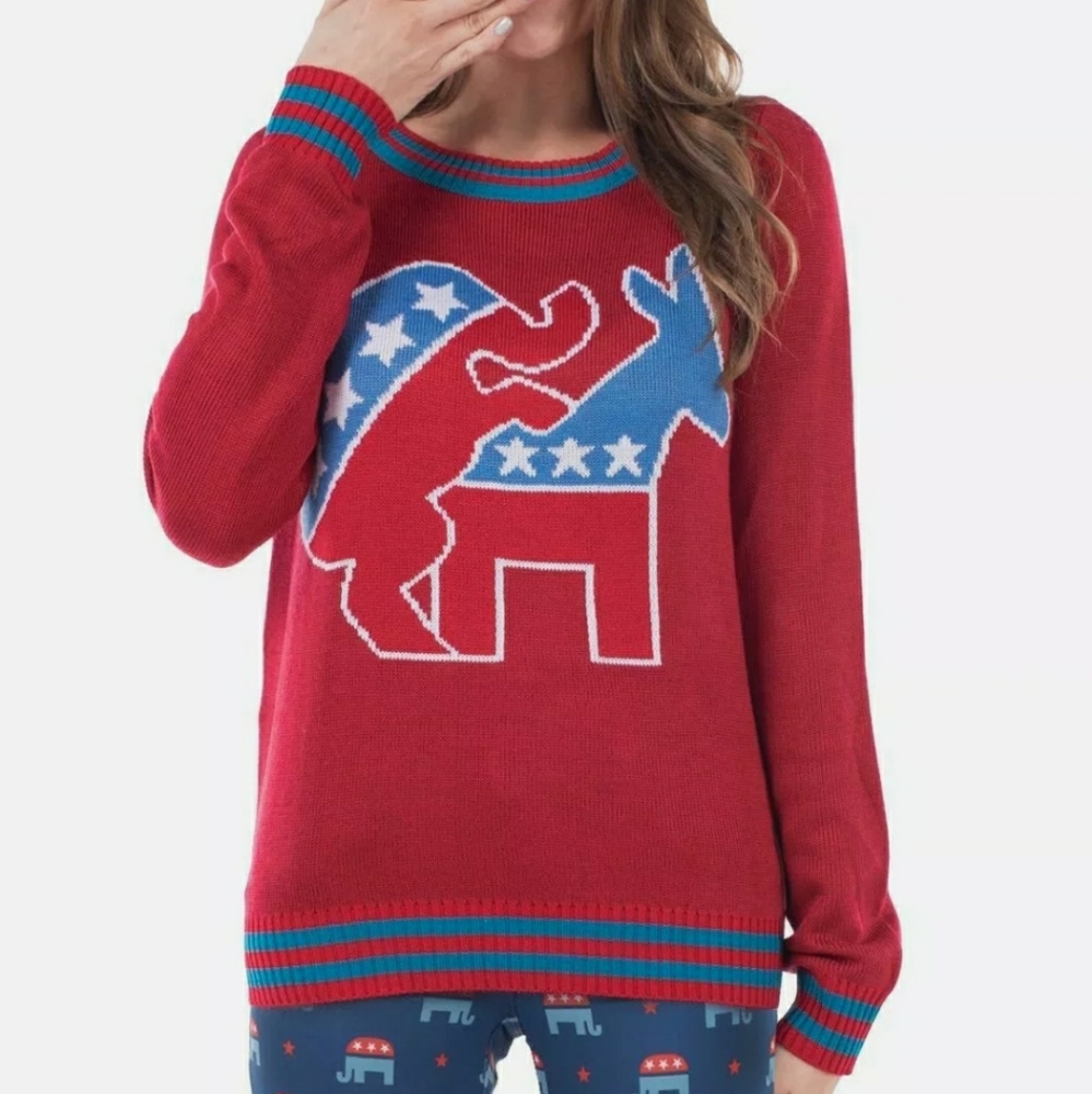 Tipsy Elves Women's Sweater GOP Republican Trump